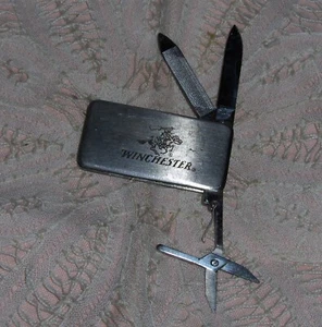 Vtg Winchester Multi-Tool Stainless Steel Money Clip Knife Scissors Nail File - Picture 1 of 6