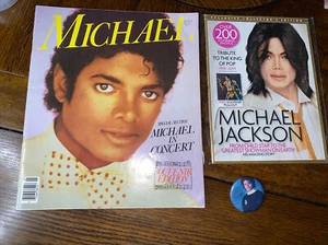 Michael Jackson In Concert Souvenir Edition Programmbuch 1984, Tribute Mag & Pin - Bild 1 von 12