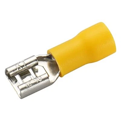 Female Quick discont Vinyl Insulated Spade Connector Terminal 12-10 AWG,Pack 100 - Image 1 of 4