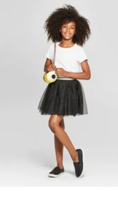 New Nwt Girls Cat & Jack Black & Silver Holiday Lined Tulle Skirt x-Large 14-16 - Picture 1 of 4