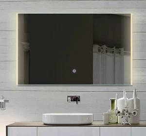 LED Badezimmerspiegel Wandspiegel Touch Kalt & Warm licht Bad spiegel 100 x 62 - Bild 1 von 4