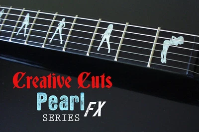 CREATIVE-CUTS GUITAR INLAY STICKERS Sexy Girls MOP Fretboard Markers Vinyl Inlay Set Sticker Decal for ANY GUITAR