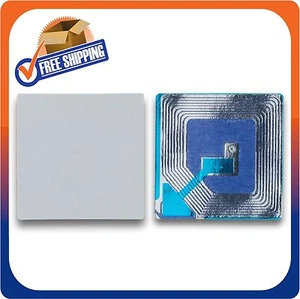 1000 PAPER SECURITY LABEL 1.5X1.5 INCH RF 8.2MHZ WHITE CHECKPOINT COMPATIBLE EAS - Picture 1 of 5