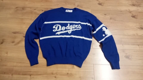 Vintage 80s Los Angeles Dodgers Sweater by Cliff Engle XL Cover