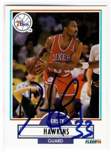 Tarjeta Fleer de Hersey Hawkins 1990/91 firmada #143 - Imagen 1 de 1