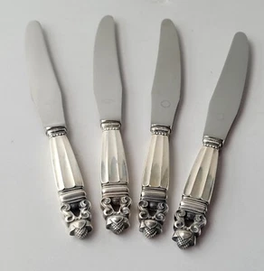 Cuchillo GEORG JENSEN Bellota Plata Esterlina 9 1/8"" Dinamarca Frank Cobb sin monograma - Imagen 1 de 8