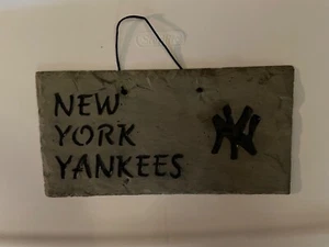 New York Yankees engraved Slate Etched plus logo, 8" x 12" slate shingle - Picture 1 of 1