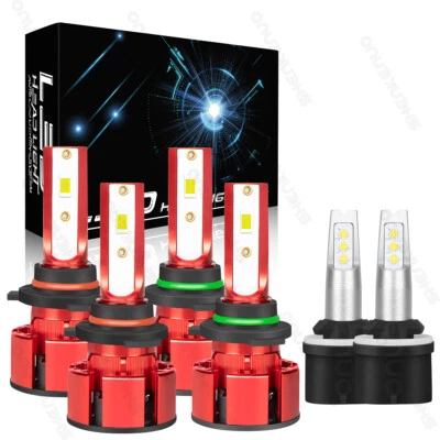 For Saturn SC1 SC2 1997-2002 9005 9006 880 Led Headlight Foglight 6X Bulbs Combo - Image 1 of 4