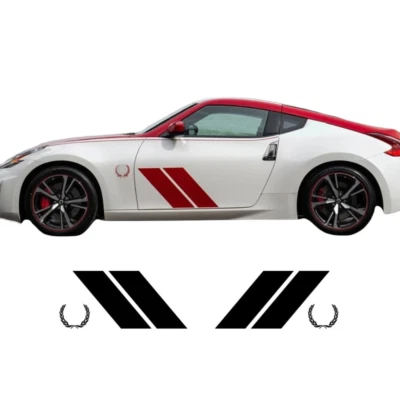2 PIEZAS Pegatina Gráfica Puerta Lateral Coche Para Nissan 370Z Nismo Decoración Z Calcomanías Foto 1 de 4