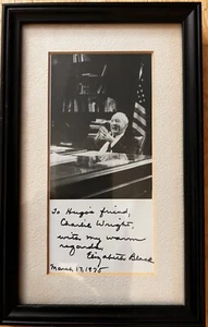 Associate Justice Hugo schwarzes Foto beschriftet von Witwe - Charles Alan Wright - Bild 1 von 3