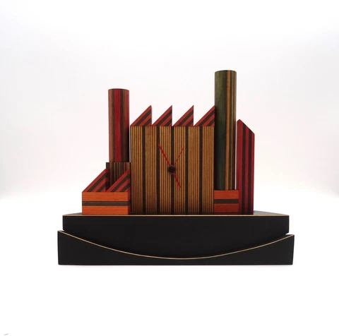 STUNNING RARE ITALIAN POSTMODERN VINTAGE MEMPHIS AGE 80S DESK CLOCK BY PIRONDINI Cover