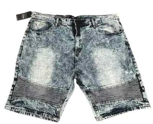 Pantalones Cortos Para Hombre Nuevos Blanco Índigo V746 Por Veno - Tallas Grandes Disponibles - Imagen 1 de 6