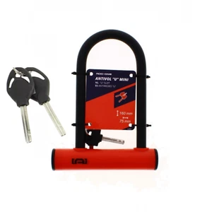Anti-Theft U-Type Padlock Lock Heavy Duty - Bike Bicycle Security Red 2 Keys - Picture 1 of 4