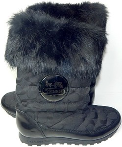 coach boots with fur trim