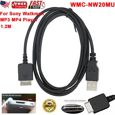 Replacement USB Charger Cable for Sony Walkman MP3 MP4 Player WMC-NW20MU Cable