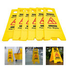 6 Stück Zweisprachige Gelb Warnschilder Caution Nassboden A-Rahmen Schild 