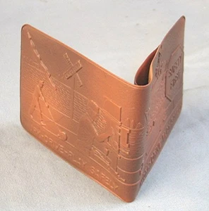 Vintage Embossed Plastic Employee Wallet - Advertising DOW Western Division - Picture 1 of 8