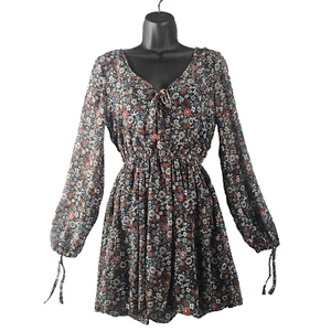 Abercrombie & Fitch S WhimsyGoth Sun Dress Lined Floral Boho Cottage Midi - Picture 1 of 9