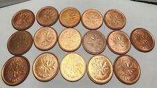 2008 Canada Penny, One Cent Coin Lot of 16, Vintage Coins 