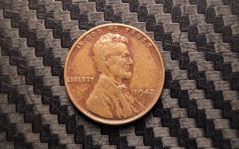 1942 Wheat Penny: No Mint Mark, Rare Error in letter I Cover