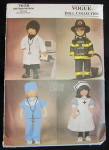 VOGUE 7678 - 18" DOLL UNIFORMS SEWING PATTERN Nurse Doctor Linda Carr UNCUT FF - Picture 1 of 4