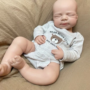 19" Full Body Silicone Reborn Baby Doll Toy Realistic Floppy Newborn Boy Pascale - Picture 1 of 7