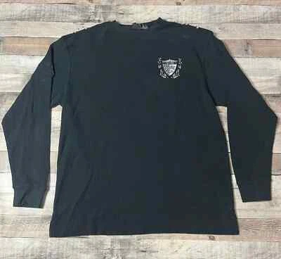 Knockout Jeans Thermal Men's 2XL Black Waffle Knit Embroidered Y2k Grunge Punk - Image 1 of 4