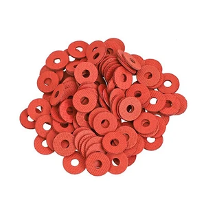 Red Fibre Sealing Washers Metric - M2 M2.5 M3 M3.5 M4 M5 M6 M8 Flat Seal Washer - Picture 1 of 5
