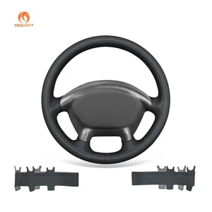 MEWANT Envoltura de volante de cuero sintético perforado negro para Chevrolet Corvette - Imagen 1 de 9