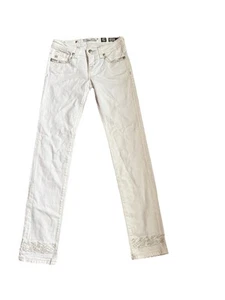 MISS ME GIRLS JEANS SIZE 14 embroidered SKINNY JEANS YOUTH - Picture 1 of 6
