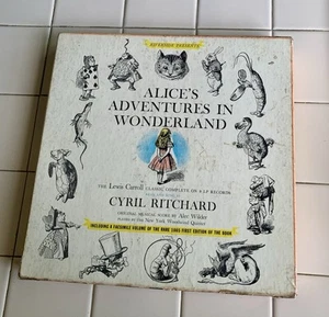 Alice’s Adventures In Wonderland Vinyl Box Set With Book Nice & Clean - Picture 1 of 17