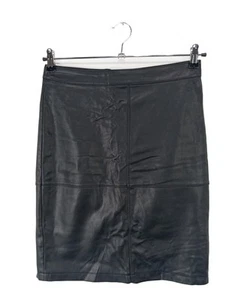 VILA CLOTHES Falda de cuero de imitación Mujeres Falda Talla EU 38 negro - Imagen 1 de 5