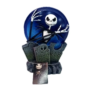 Disney Nightmare Before Christmas Jack Skellington dietro bara personaggio acquario - Foto 1 di 4