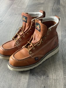 Thorogood 814-4200 6" Leder Mokassin weiche Spitze Arbeitsstiefel braun Herren Größe 9 - Bild 1 von 15