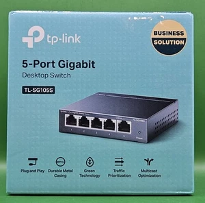 TP-LINK 5-Ports Gigabit Desktop Switch Ethernet (TLSG105S) Brand New - Picture 1 of 4