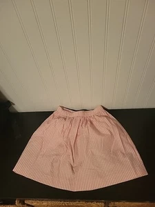 Crewcuts Girls Seersucker Skirt Preppy 6 / 7 Pink White Cotton Easter Pockets - Picture 1 of 2