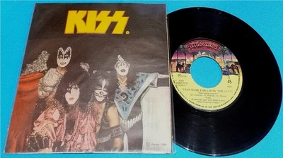 KISS "Naci para amarte" 1979 MADE IN PERU, PICTURE SLEEVE (SPANISH TITLES) 7" EX - Image 1 of 4