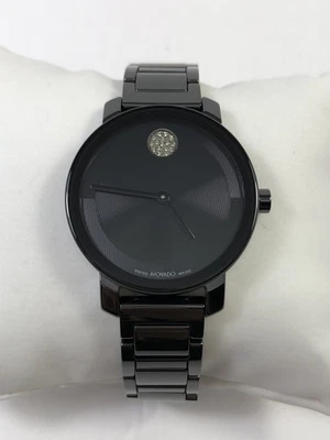 Movado Bold Evolution 2.0 Crystal Quartz Black Ceramic Ladies Watch 3601235 - image 1 of 4