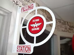 LETRERO PUBLICITARIO FLYING A GAS ERA DE LOS AÑOS 50 MONTAJE EN PARED - Imagen 1 de 1