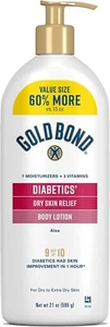 Loción corporal Gold Bond para el alivio de la piel seca para diabéticos con vitamina E y aloe 21 oz - Imagen 1 de 7