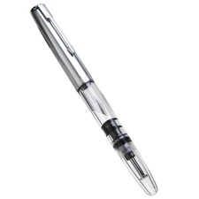 Wing Sung 601 Vacuum Pump Transparent Clear Fountain Pen Fine Nib Craft Gift DIY