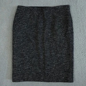 Ann Taylor Skirt Womens 10P Petite Black White Knit Wool Elastic Waist Lined NEW - Picture 1 of 12