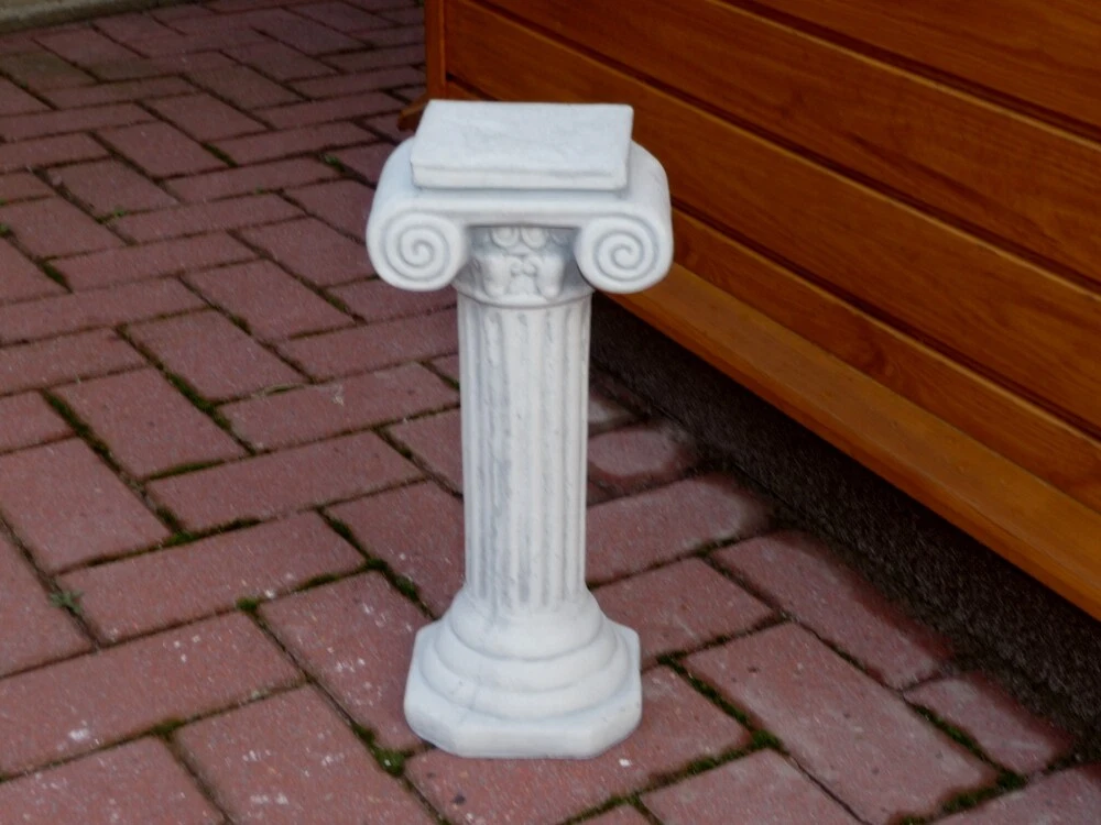 Sockel Podest Aus Steinguss – 49 Cm Hoch, 36x36 Cm, Grau, Frostsicher Für Den Außenbereich