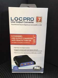 PAC LOC PRO LP7-4 Line Level converter 4 Channel with Remote Amp Turn On - Picture 1 of 4