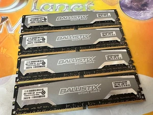 Crucial PC4-19200 32GB (4x8GB) DDR4 2400MHz Desktop Memory BLS8G4D240FSA.M16FADM - Picture 1 of 3