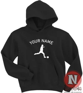 Personalised Football Hoodie kids Hoody awesome fun activity sports activewear - Picture 1 of 13