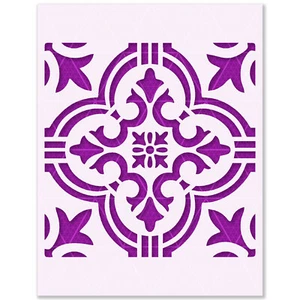 Tile Stencil – Moroccan, Pattern, Geometric, Wall, Floor, Home Decor DIY - Picture 1 of 6