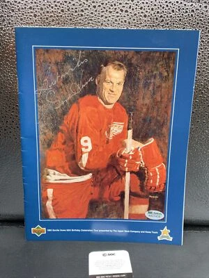 Gordie Howe Firmado Autografiado 1993 Upper Deck 65th Birthday Program SGC/Coa Foto 1 de 4
