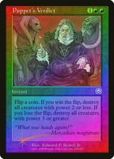 Puppet's Verdict FOIL Mercadian Masques HEAVILY PLD Red Rare MAGIC CARD ABUGames