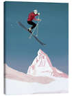 Leinwandbild Skifahrer beim Sprung - Mantika Studio